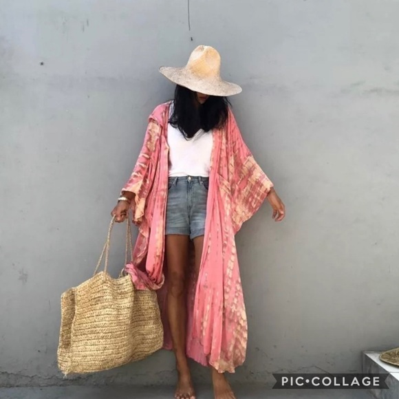 Beautiful! Maxi Open Kimono w/Hood - Picture 2 of 7